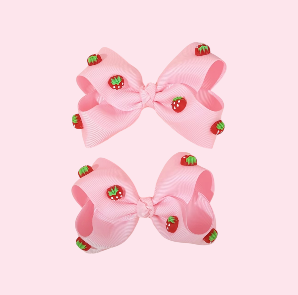 Pink Mini Strawberry Bow