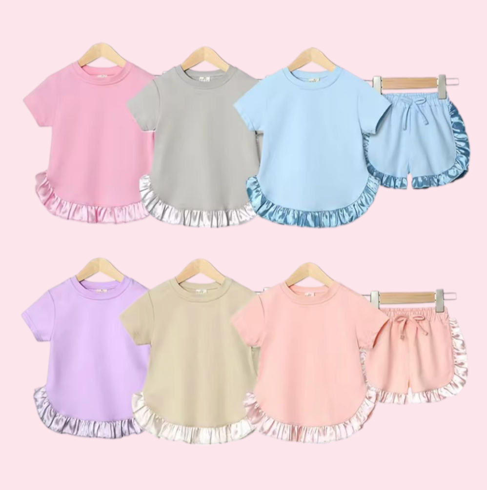 Girls Frilly Short Set