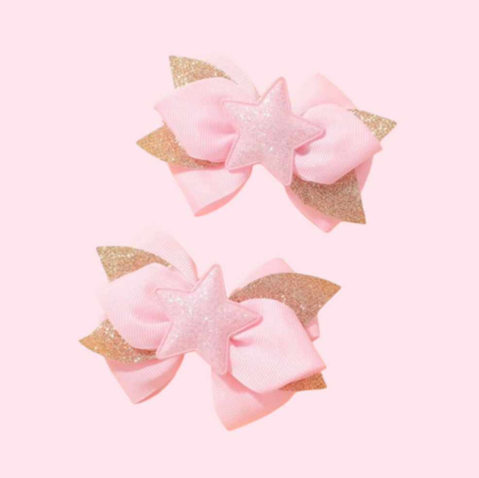 Pink Star Bow