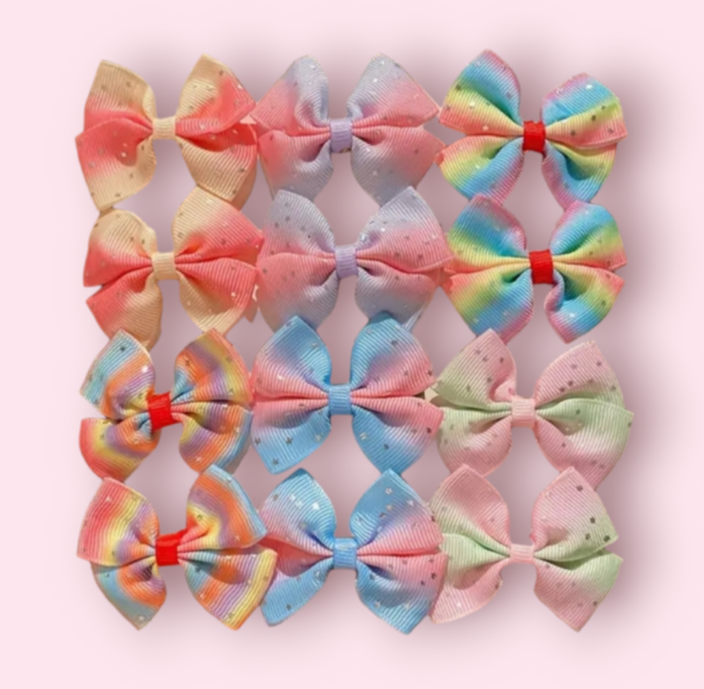 Colourful Fringe Bows