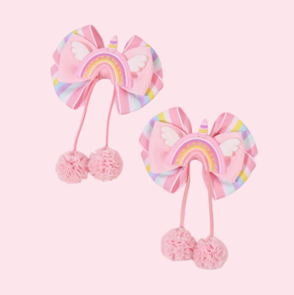 Rainbow Tassel Bow