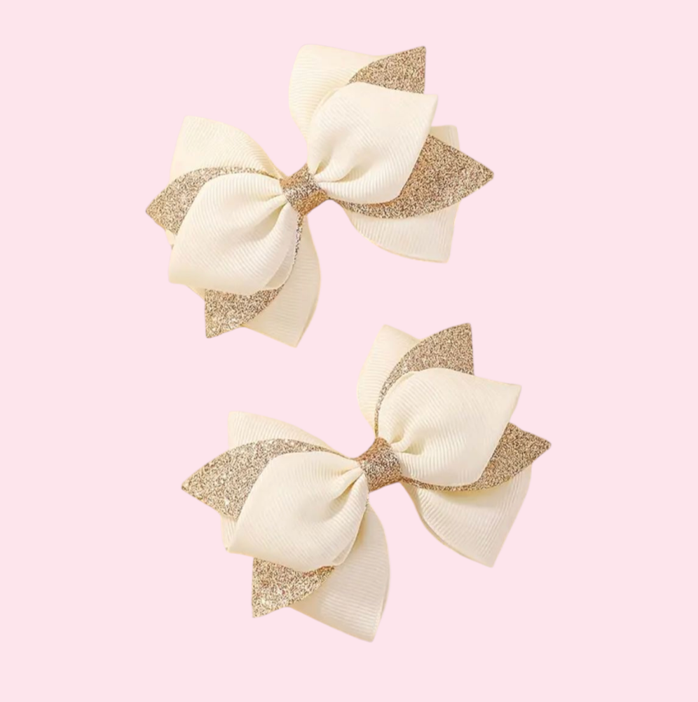 Cream Christmas Bow