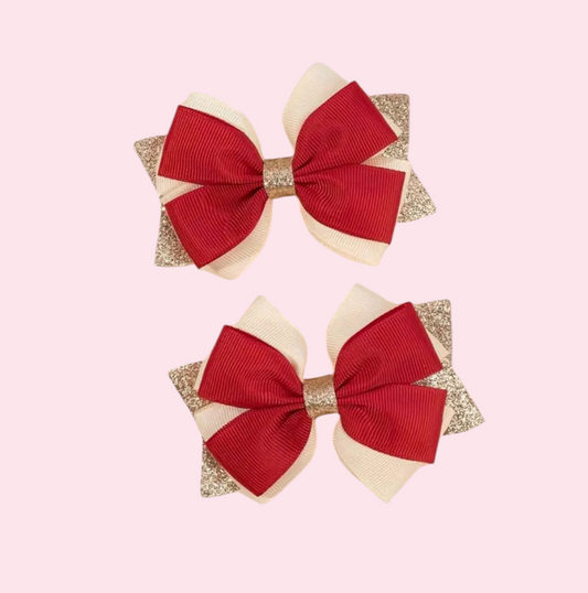 Cream Christmas Bow