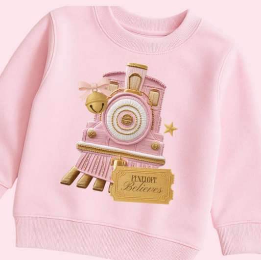 Pink Train Jumper