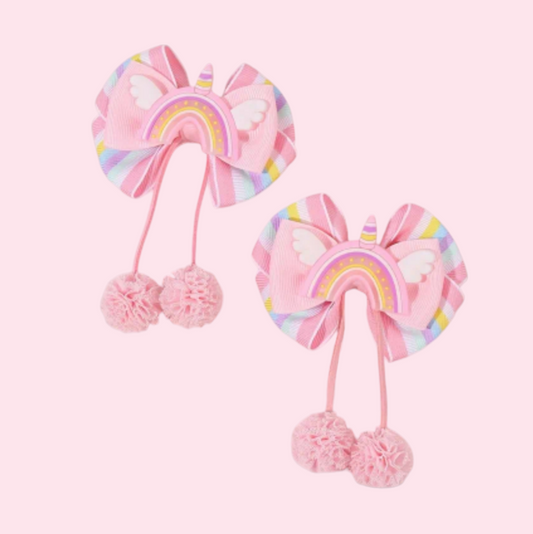 Rainbow Tassel Bow