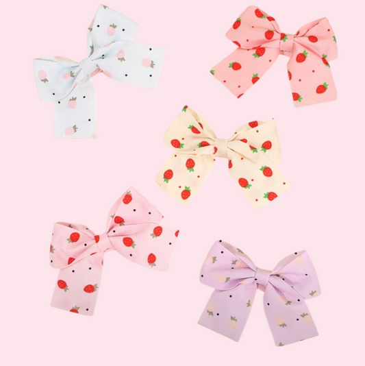 Pastel Strawberry Bows