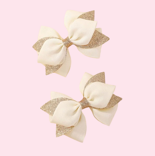Cream Christmas Bow