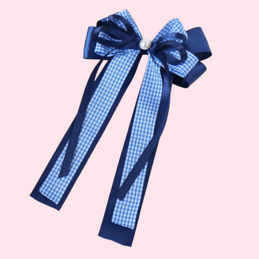 Longtail Gingham Bow