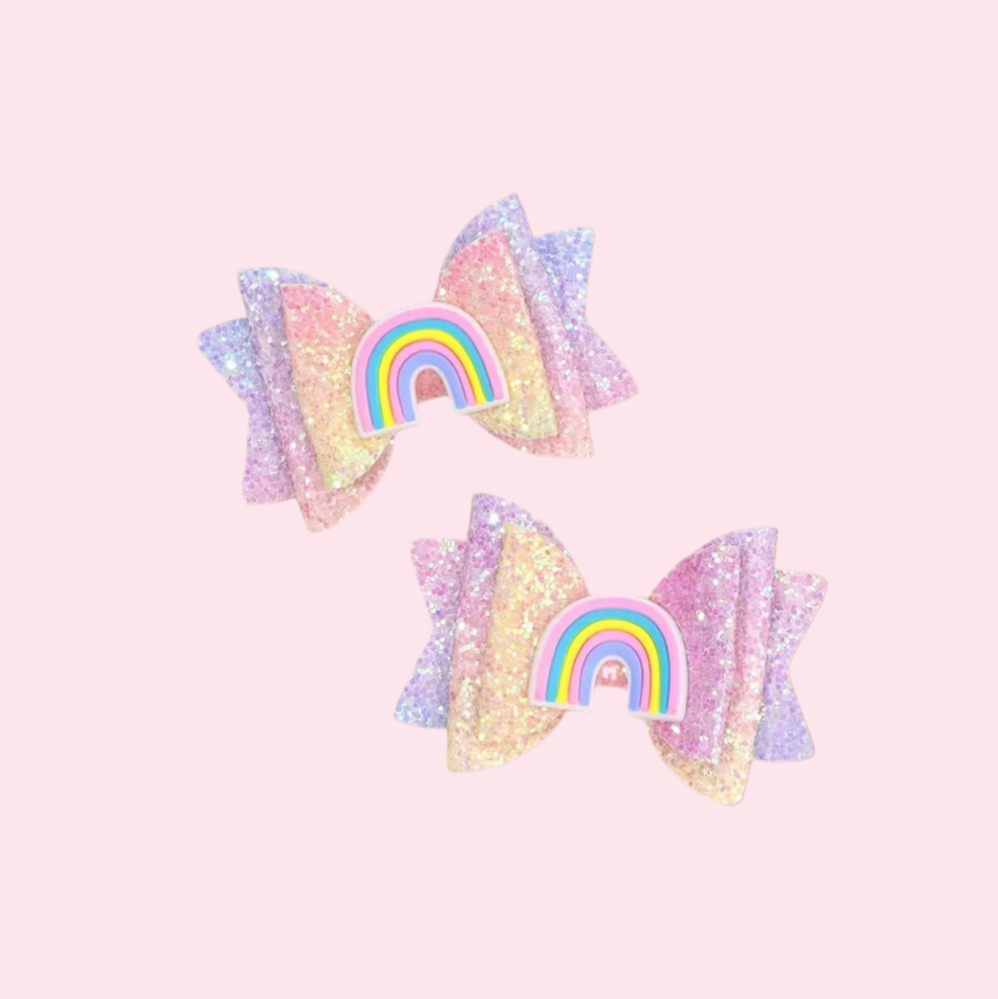 Ombre Rainbow Bow