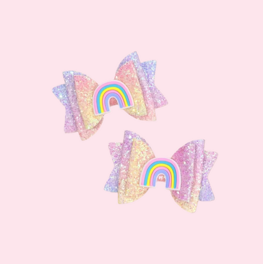 Ombre Rainbow Bow